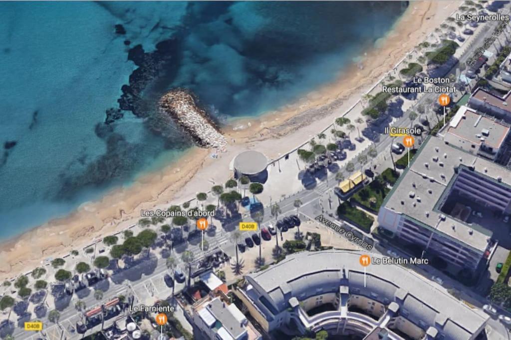 Blue Summer Vibes Duplex Studio For 4P, Ac, Sea View, Parking, Beach At 50M, Spa Access -3 La Ciotat Eksteriør bilde